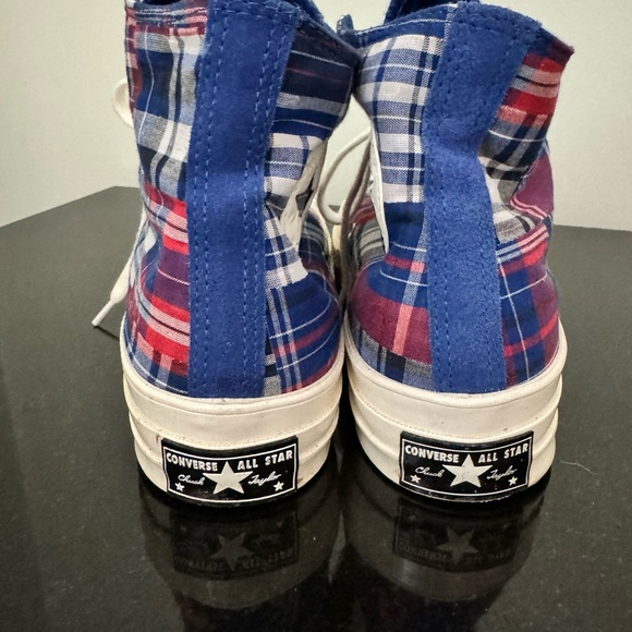 Converse Twisted Prep Blue Chuck 70 checked canvas high-top sneakers 👟 - Picture 6 of 8